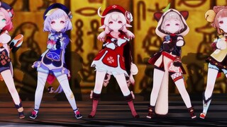 [MMD] สาวๆ ทั้ง 5 สายสะโพกเต้น Ankha Zone Dance [เก็นชิน อิมแพกต์]