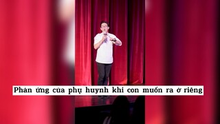 Phản ứng của phụ huynh khi con muốn ra ở riêng