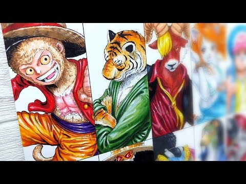 Drawing StrawHat as Mink Tribe | One Piece | ワンピース