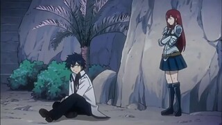 erza and gray awkward moment