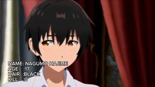 NAGUMO HAJIME karakter anime pembantai dewa