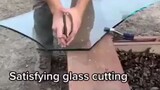satisfying glass cutting