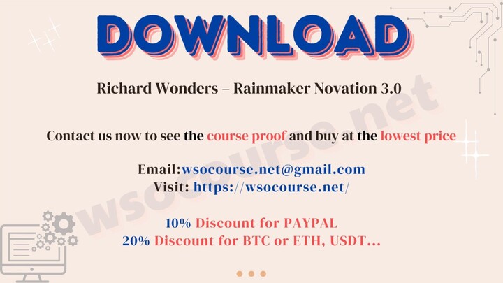 Richard Wonders – Rainmaker Novation 3.0