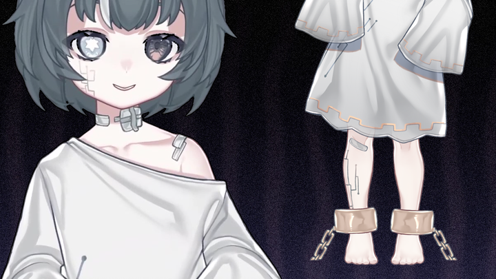 [Live2d Model Display] I was too slow in modeling and was turned into a ghost girl and tied up - Mei