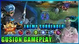 ENEMY CONCEDES DEFEAT, Cyber Ops GUSION Gameplay - MLBB