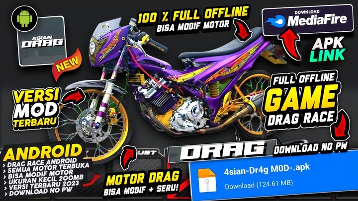 BARU RILIS! Cuman 200MB! Game Drag Race OFFLINE ANDROID ! Motor Asli Indonesia & Bisa Modifikasi!