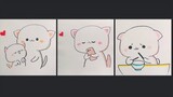 1001 cách vẽ hình mèo cute đơn giản: how to draw kute cat/ love sticker/ mochi/ icon- KC art