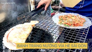 BÁNH tráng nướng vỉa hè Sài Gòn I ẩm thực đường phố