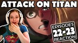 HER TITAN EYES!! Attack on Titan Episode 22 - 23 | Anime Reaction
