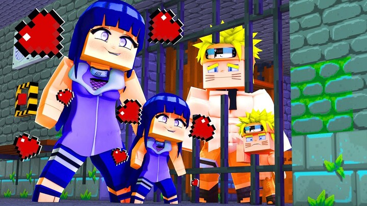 AS HINATAS PRENDERAM NARUTO E SEU IRMÃOZINHO NA MESMA CELA PARA ENCHER DE BEIJOS NO MINECRAFT