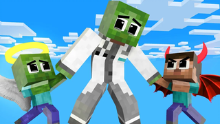 Monster School Herobrine Family และ Doctor Zombie - Sad Story - Minecraft Animation