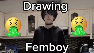 Drawing some Femboy today 🤮🤮🤮