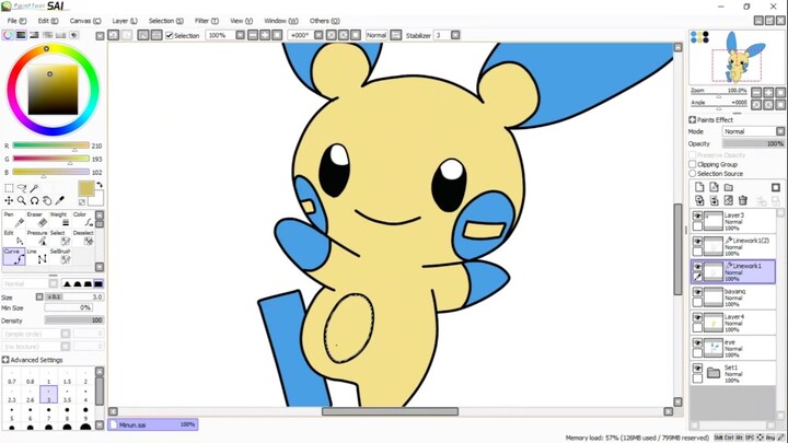 Drawing Minun - Pokemon (Menggambar pokemon) by OST ANIME ID