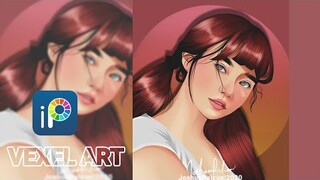 VEXEL ART TUTORIAL [SPEED-ART] | TRYING ANOTHER PALETTE | IBISPAINTX