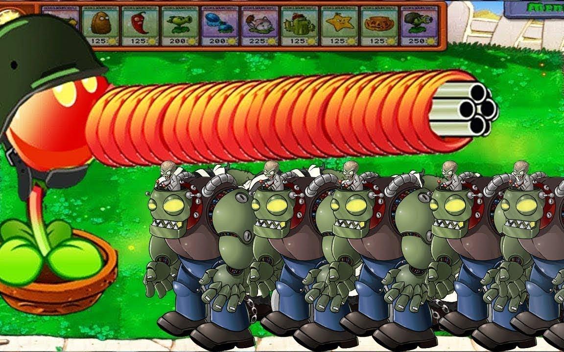 Plants vs Zombies - 99 Gatling Pea vs Winter Melon vs 999 Zombies 