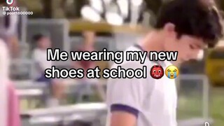 When you wear a new white shoe*