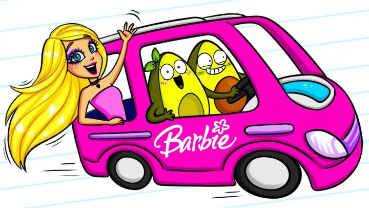 Vegetable and Barbie Car
