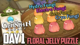 4 Floral Jelly Puzzle less than 5 moves -  Fabolous Fungus Frenzy Act 1