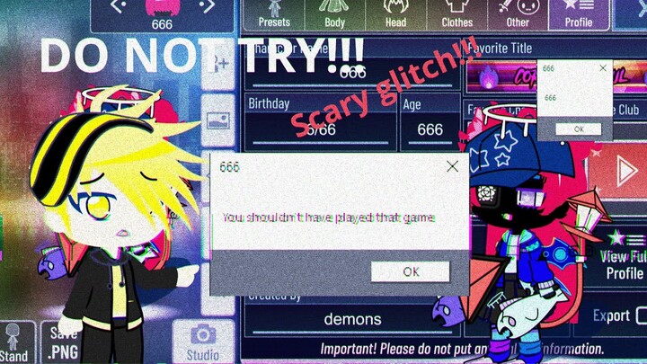 Scary Gacha Club PC glitch! | DO NOT TRY THIS! | OFFLINE IMPORT GLITCH CREEPYPASTA | GOLDIE GAMING