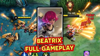 Tốp Mỡ | BEATRIX FULL GAMEPLAY: XẠ THỦ BẮN TAY QUÁ YẾU, CHỈ DÙNG 4 ULTI BAY MÀU TEAM BẠN?! | MLBB