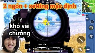 PUBG Mobile - Thử Thách Setting Mặc Định + 2 Ngón | Scar-L Scope 6 + AWM Liệu Mù Mắt Không?