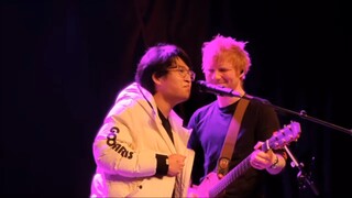 Penampilan Ed Sheeran saat di konser mini di New York