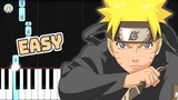 Naruto Shippuden OP 7 - "Toumei Datta Sekai" - EASY Piano Tutorial & Sheet Music