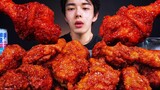 ASMR MUKBANG ไก่ที่เผ็ดที่สุดตลอดกาล ไก่ทอดที่เผ็ดที่สุด mukbang