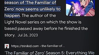 SEASON 5 the familiar of zero