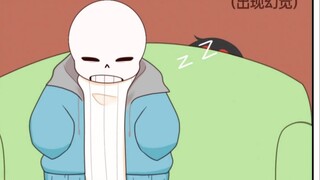 "Frisk đói và chuyển sang sans..." phụ đề truyện tranh undertale