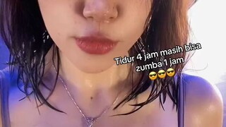 kelar zumba. padahal baru tidur sebentar