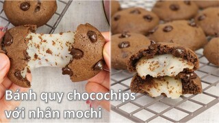 Bánh quy chocolate chip nhân mochi và bánh quy chocolate chip cơ bản | 1 công thức với 2 biến tấu
