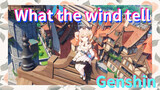 What the wind tell