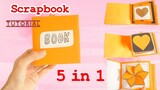 How to do LOVE BOOK / Scrapbook - The idea of ​​drawing a book 5 IN 1 | SCRAPBOOK ALBUM TUTORIAL