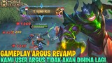 GAMEPLAY ARGUS REVAMP - SKILL NYA TERLALU IMBA! FIX AUTO BAN DI RANKED! MOBILE LEGENDS