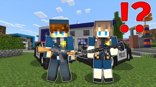 Micole and Olip became a Helpful POLICE OFFICER in Minecraft! (Tagalog)