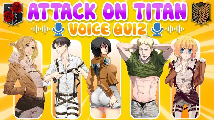 ATTACK ON TITAN VOICE QUIZ 🔊 Guess the character voice | Shingeki no Kyojin/ Donki Anime 🗡