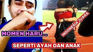 SEPERTI AYAH DAN ANAK || MOMEN HARU ARHAN FRATAMA DAN COACH INDRA SJAFRI DI SAAT TIMNAS JUARA