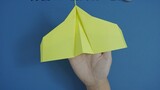 Máy bay giấy dạng kép lướt & lượn! Một chiếc máy lướt vàng có thể gấp lại bằng một tờ giấy A4