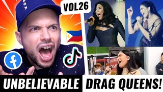 🔥NEW! VOL.26 FILIPINO drag queens can really sing! Viral Filipinos on social media | HONEST REACTION