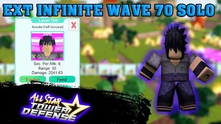 Level 150 6 Star Sasuke In Extreme Infinite Mode | Wave 70 Solo | All Star Tower Defense Roblox