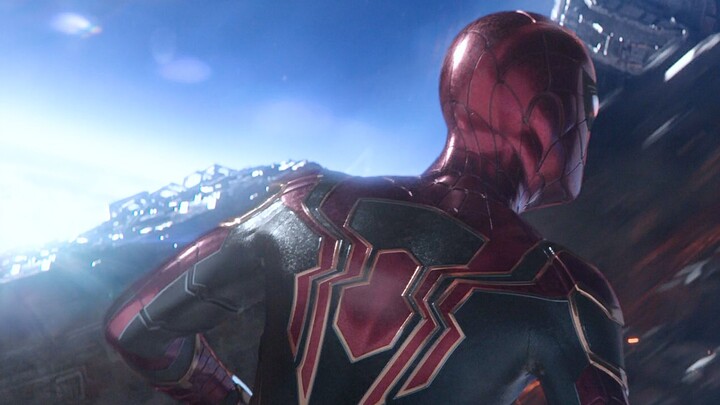 Because Tony had witnessed Rhodes falling from the sky, he later added a parachute to Spidey's armor