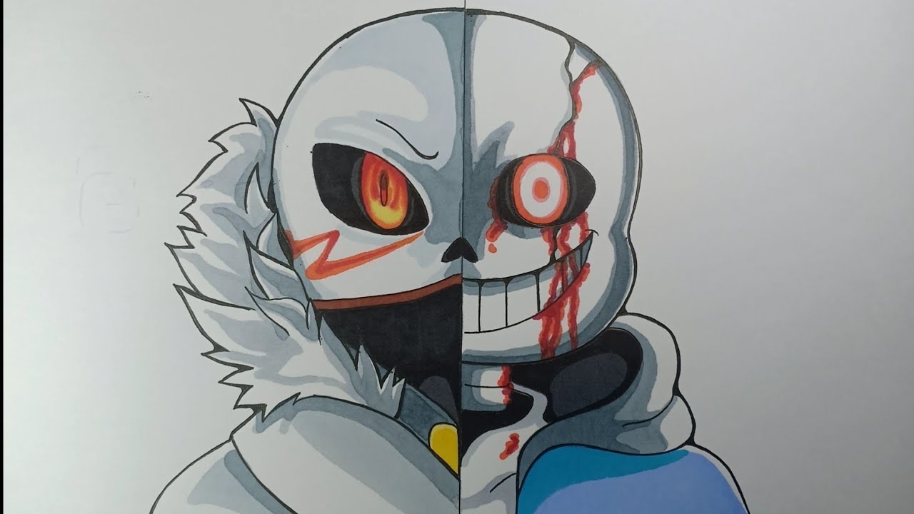 How To Draw Cross Sans Vs Last Breath Phase 3 Very Easy - Bilibili