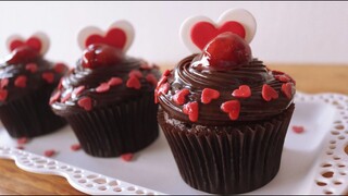 วาเลนไทน์ช็อคโกแลตคัพเค้ก Valentine chocolate cupcakes l ครัวป้ามารายห์