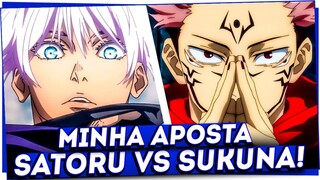 SATORU GOJO vs SUKUNA! QUEM VENCE ATUALMENTE EM JUJUTSU KAISEN? MINHA APOSTA!