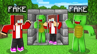 FAKE Maizen and FAKE Mikey GRABBED the ORIGINALS - Sad Story in Minecraft (JJ and)