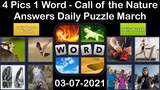 4 Pics 1 Word - Call of the Nature - 07 March 2021 - Answer Daily Puzzle + Daily Bonus Puzzle