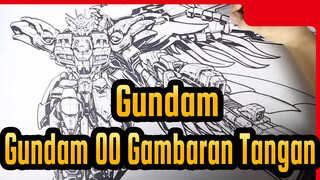 Gundam|Orang Luar Melukis Dengan Tangan Gundam 00 Terbang Yang Sangan Keren!_4