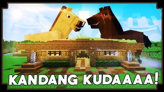 CARA MEMBUAT KANDANG KUDA - Minecraft Tutorial