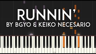 Runnin' by BGYO & Keiko Necesario synthesia piano tutorial with free sheet music